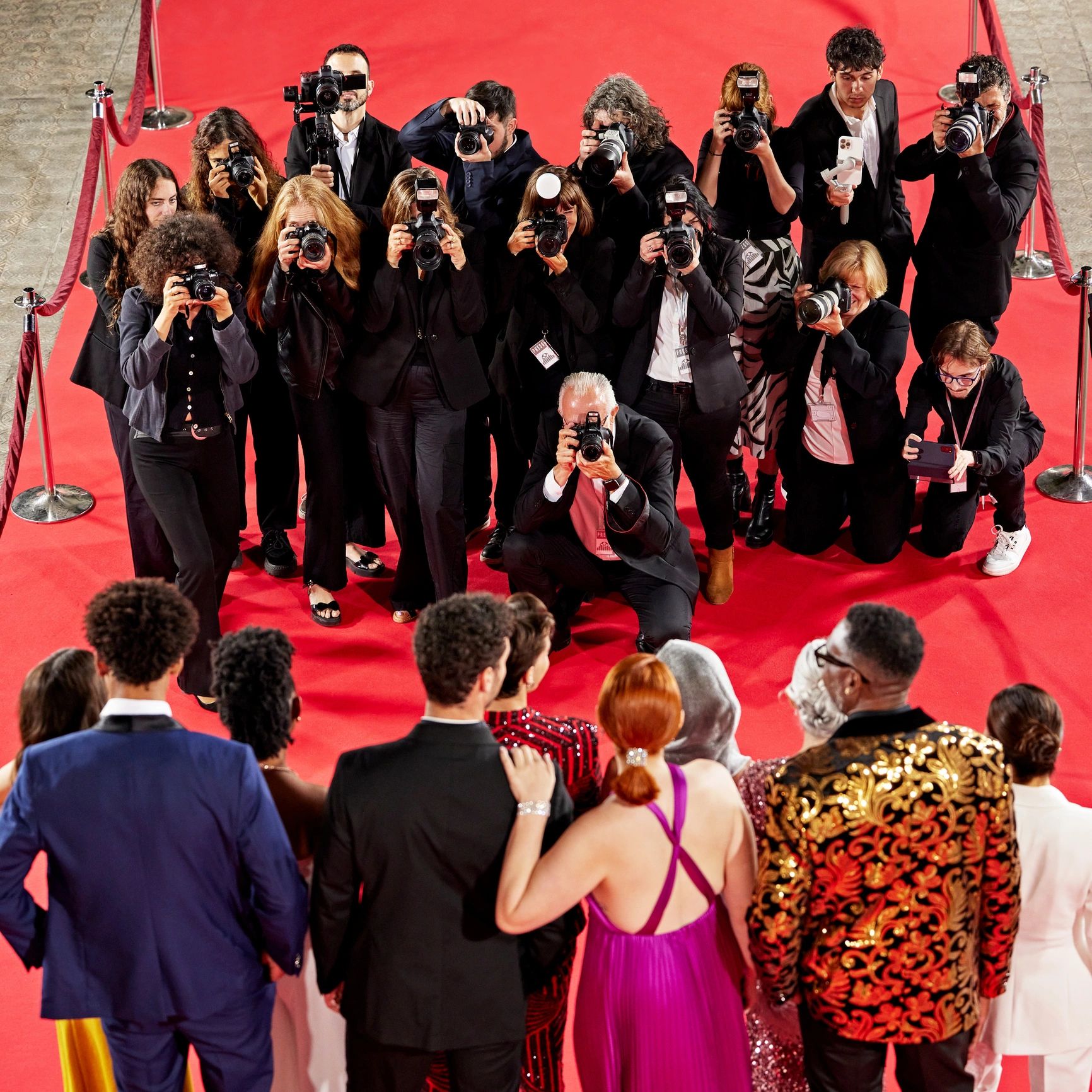Event guest at a red carpet gathering